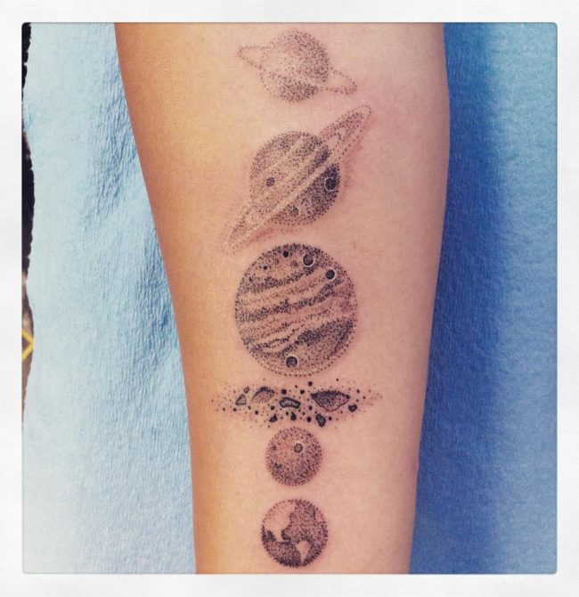 solar system tattoo13