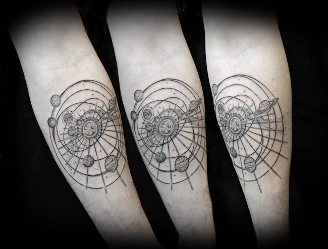 solar system tattoo14
