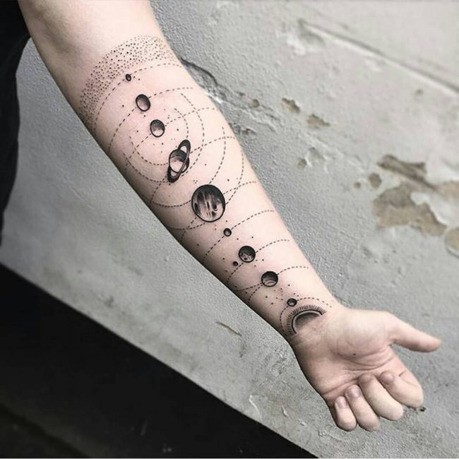 solar system tattoo25