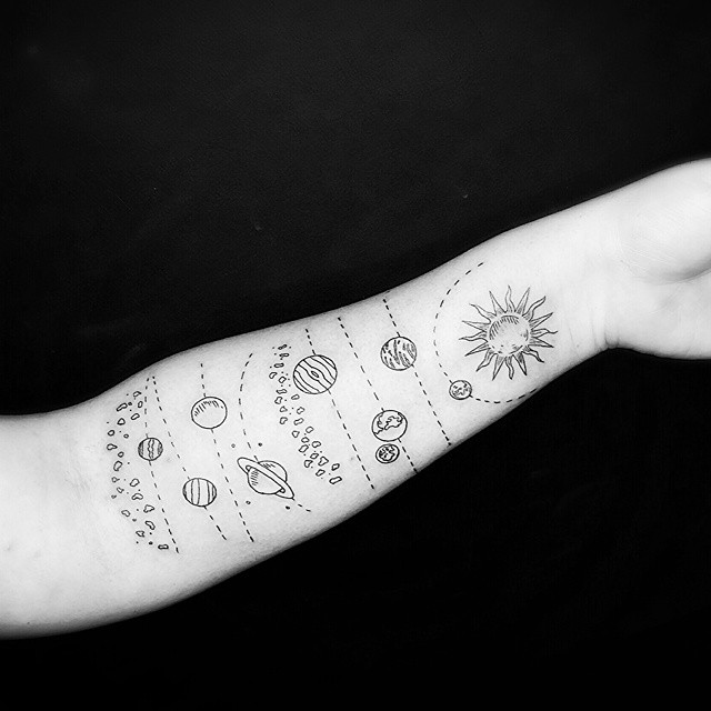 solar system tattoo36