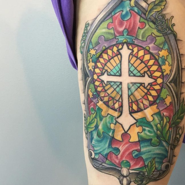 stained glass tattoo6