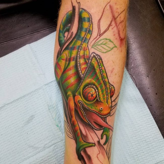 60+ Colorful Chameleon Tattoo Ideas - Designs That Will Make You Smile