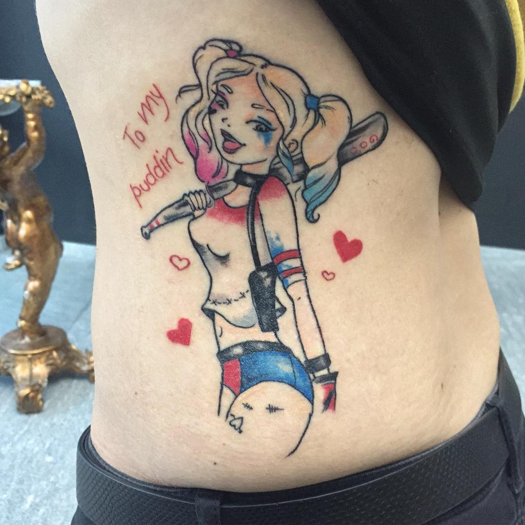 Harley quinn tattoo simple