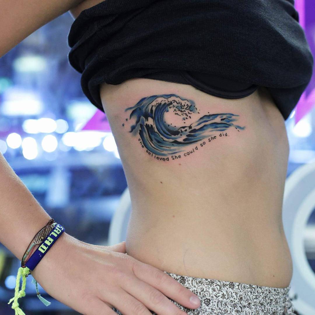 90+ Remarkable Wave Tattoo Designs - The Best Depiction of the Ocean
