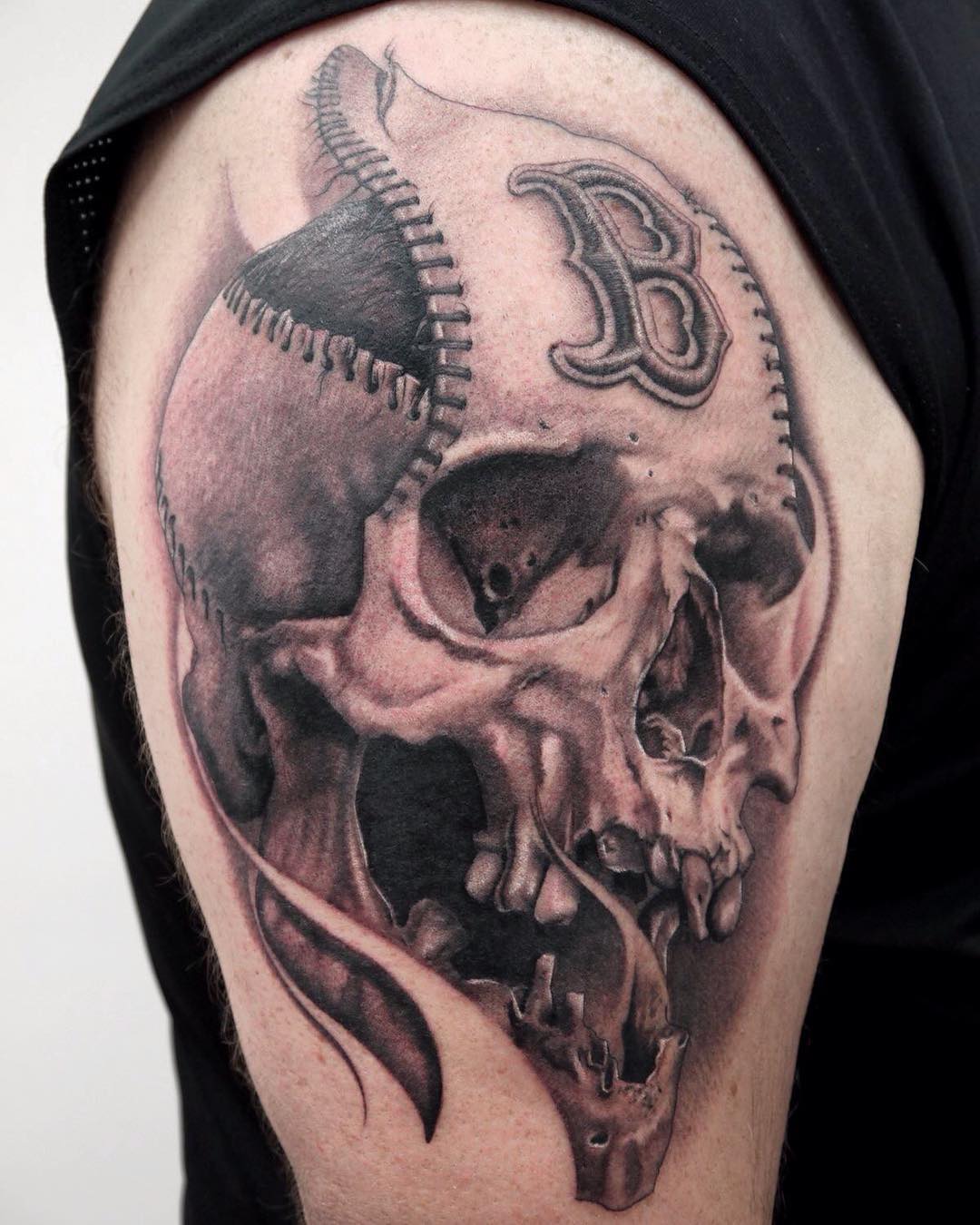 50 Sporty Baseball Tattoo Designs For The Love Of The Game 7204