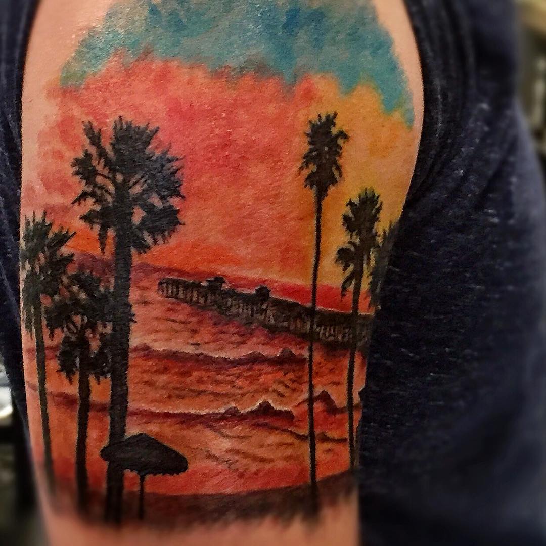 Beach ocean tattoo ideas