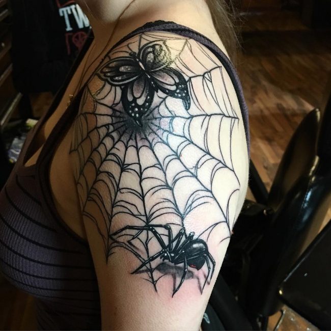 spider web tattoo12