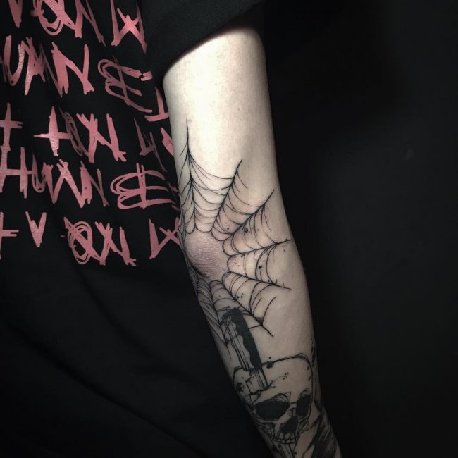 spider web tattoo3