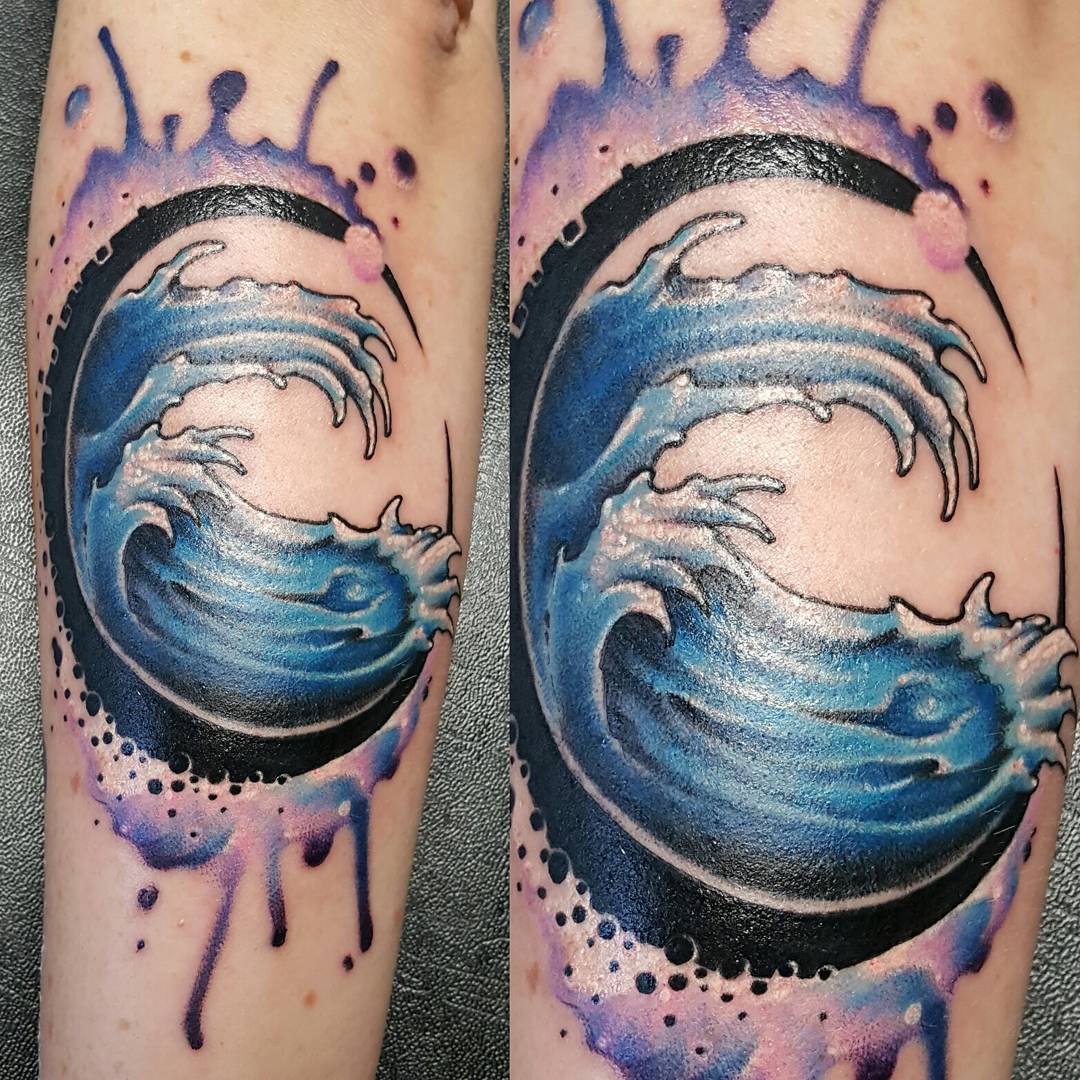 sea wave tattoo