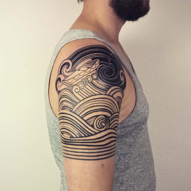 wave tattoo48