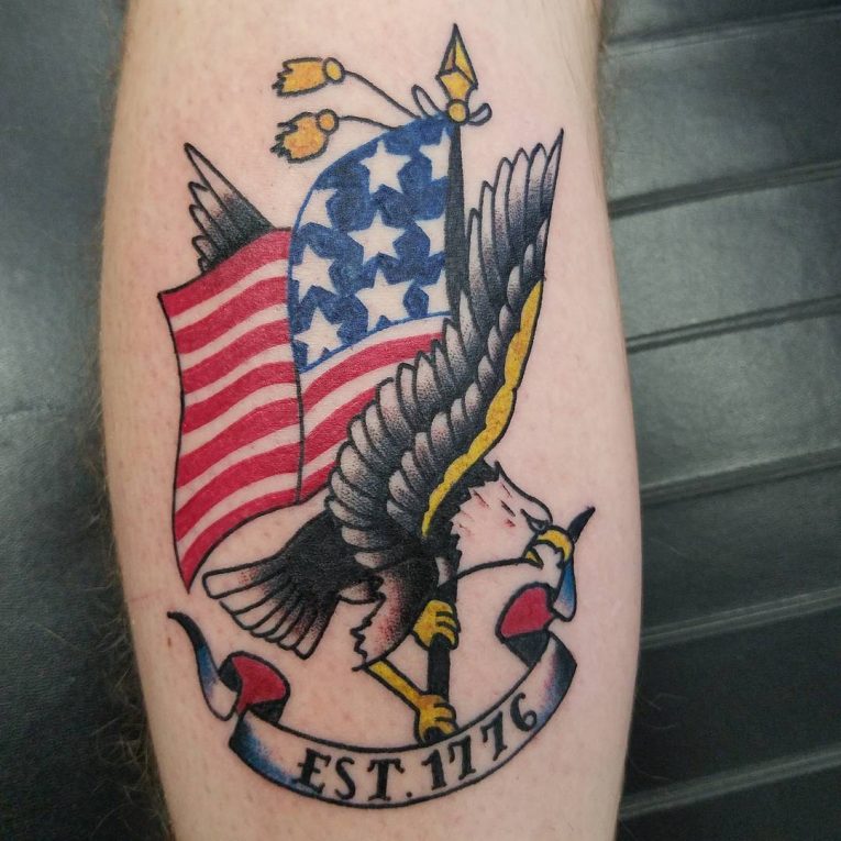 85+ Best Patriotic American Flag Tattoos — I Love USA (2019)