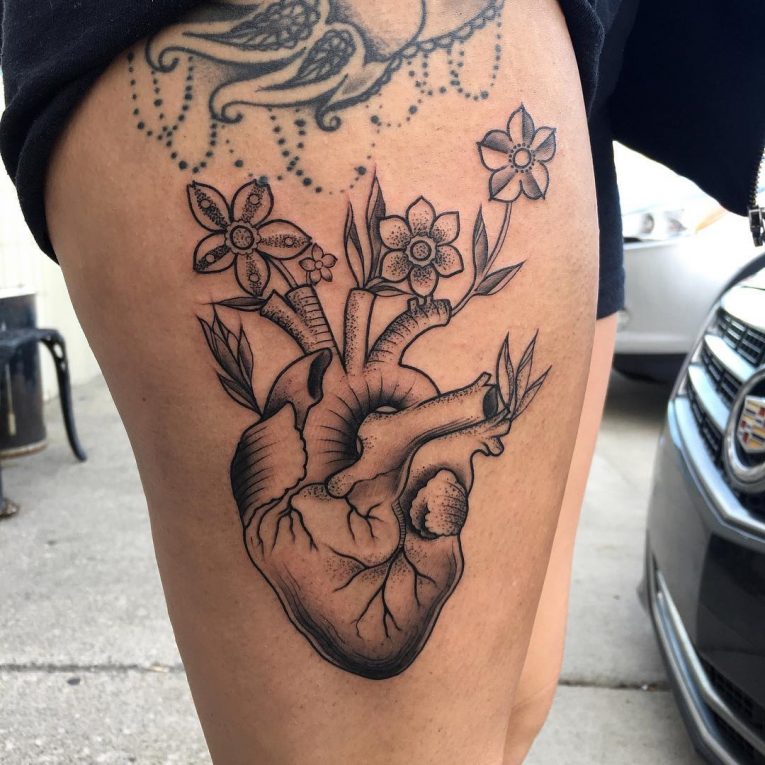 Anatomical Heart Tattoo 112