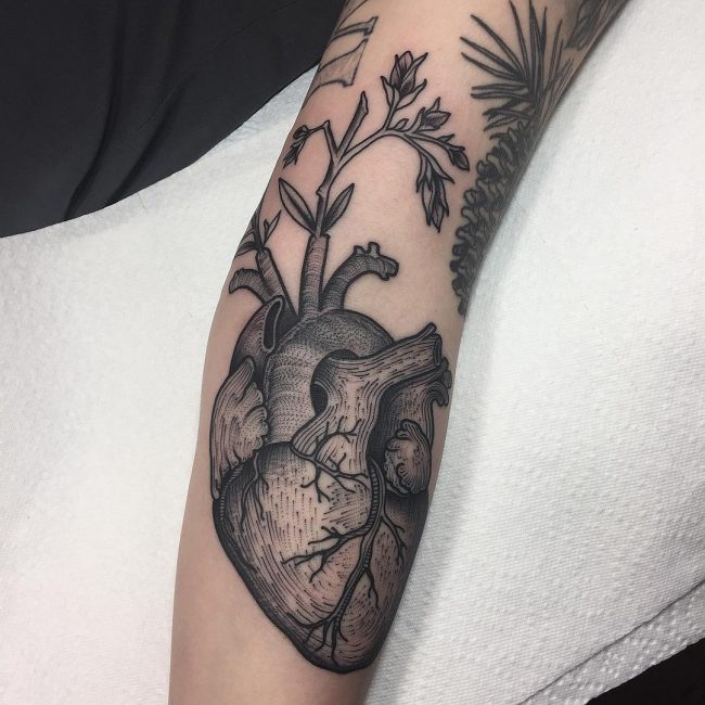 Anatomical Heart Tattoo 94
