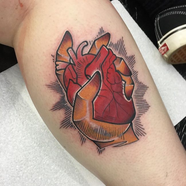 Anatomical Heart Tattoo 99