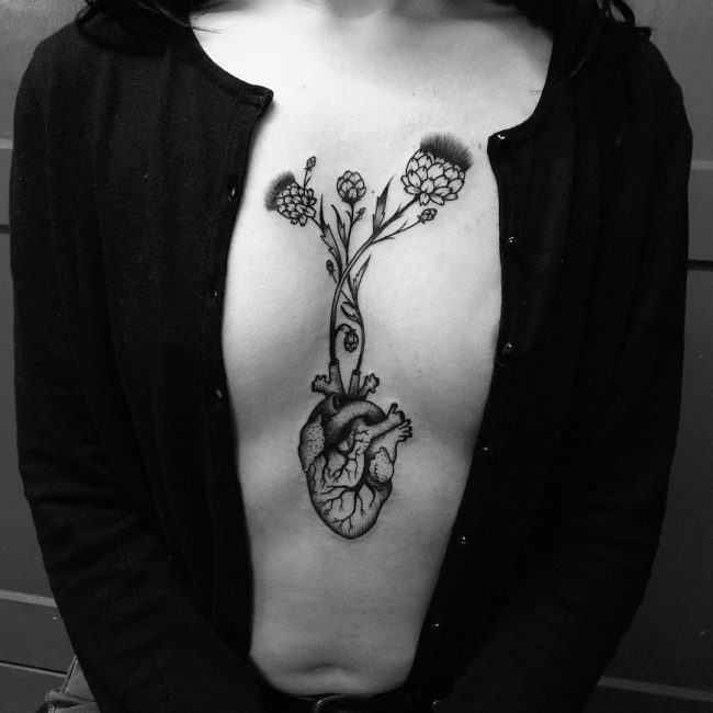 Anatomical Heart Tattoo