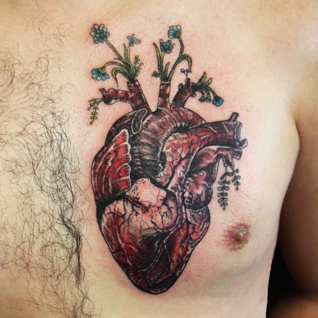 Anatomical Heart Tattoo