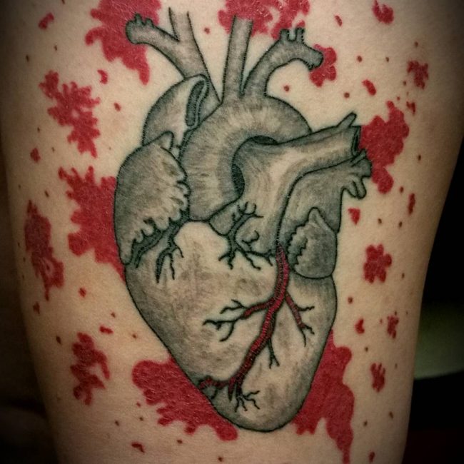 Anatomical Heart Tattoo