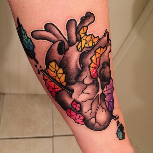 Anatomical Heart Tattoo