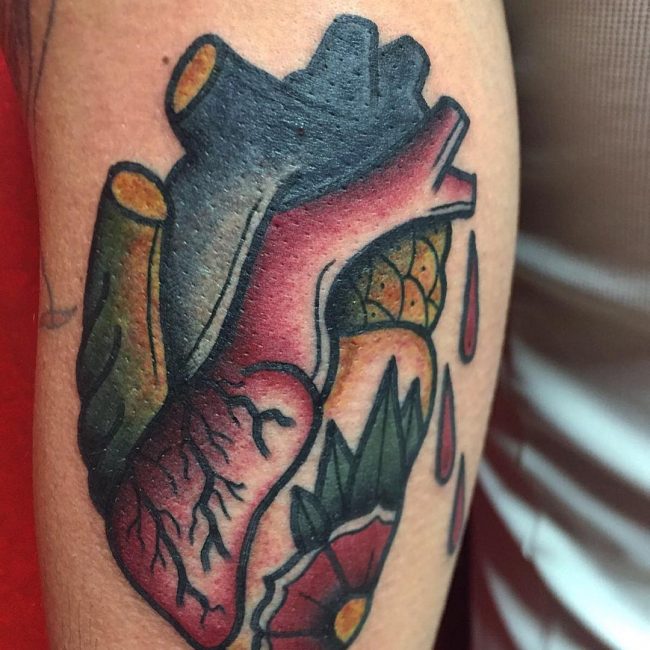 Anatomical Heart Tattoo