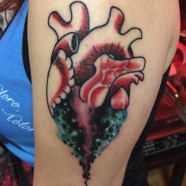 Anatomical Heart Tattoo