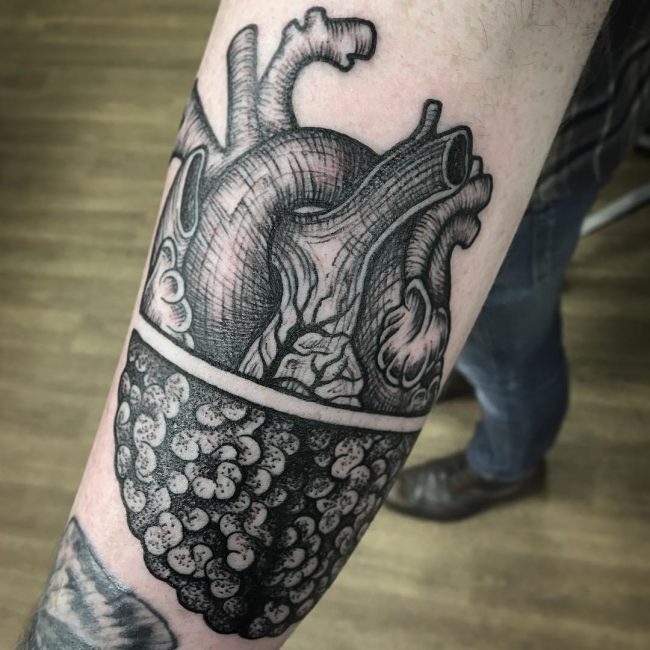 Anatomical Heart Tattoo