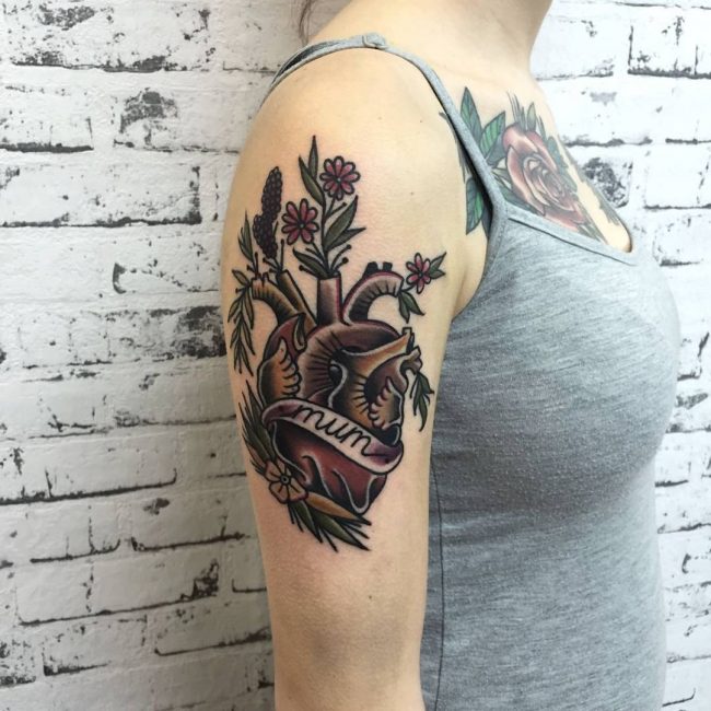 Anatomical Heart Tattoo