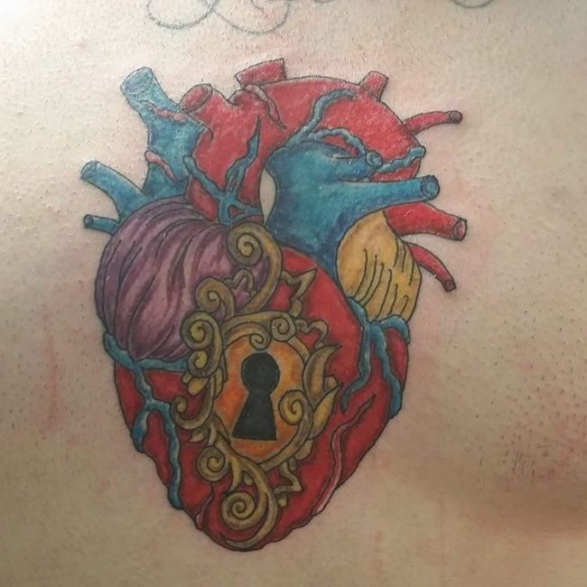 Anatomical Heart Tattoo