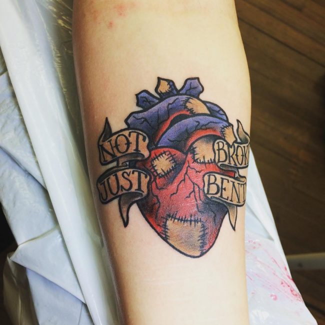 Anatomical Heart Tattoo