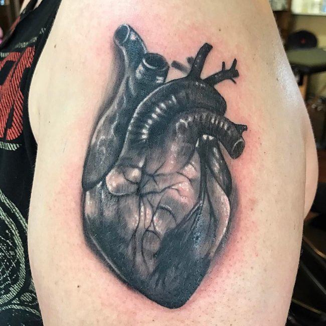 Anatomical Heart Tattoo