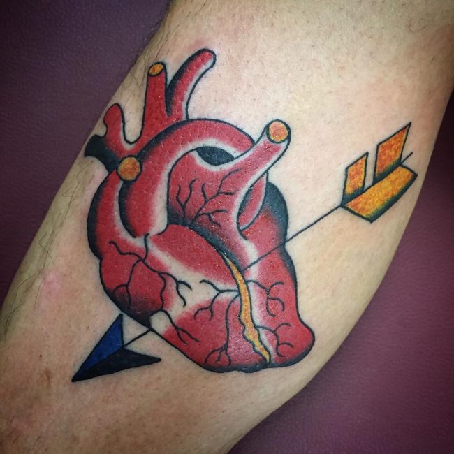 Anatomical Heart Tattoo