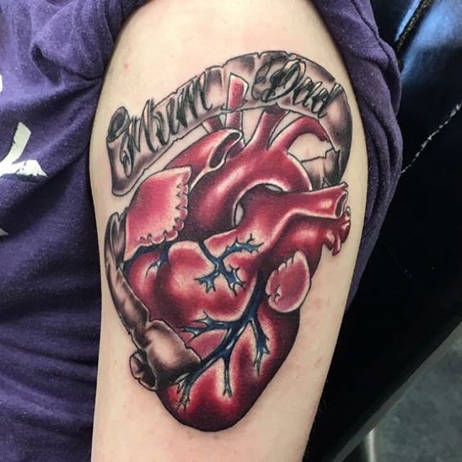 Anatomical Heart Tattoo