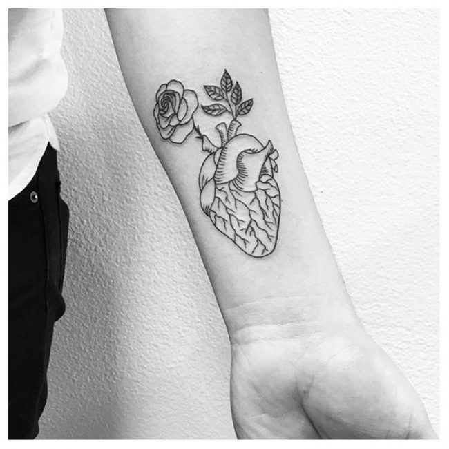 Anatomical Heart Tattoo