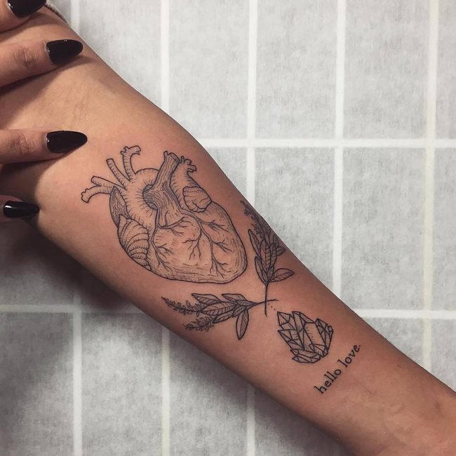 Anatomical Heart Tattoo