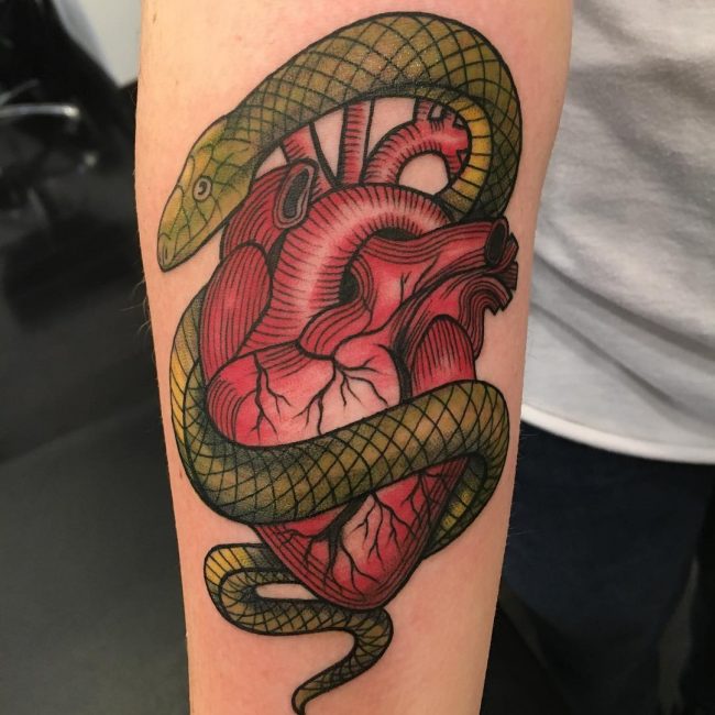 Anatomical Heart Tattoo