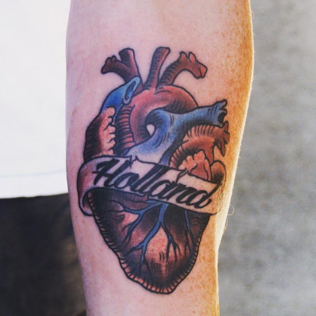 Anatomical Heart Tattoo