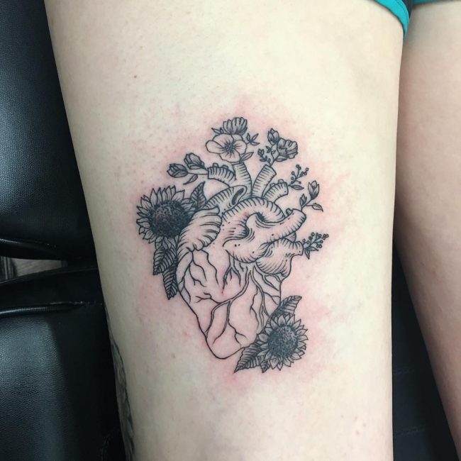 Anatomical Heart Tattoo