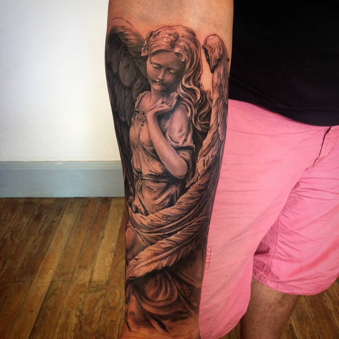 110+ Best Guardian Angel Tattoos - Designs & Meanings (2019)