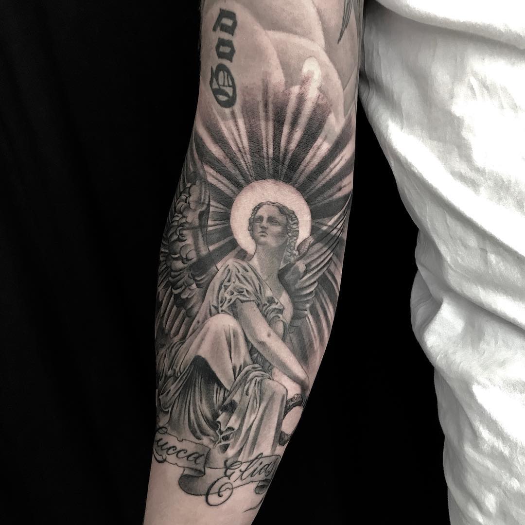 110+ Best Guardian Angel Tattoos - Designs & Meanings (2019)