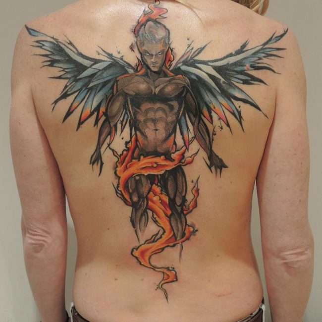 tribal archangel tattoo