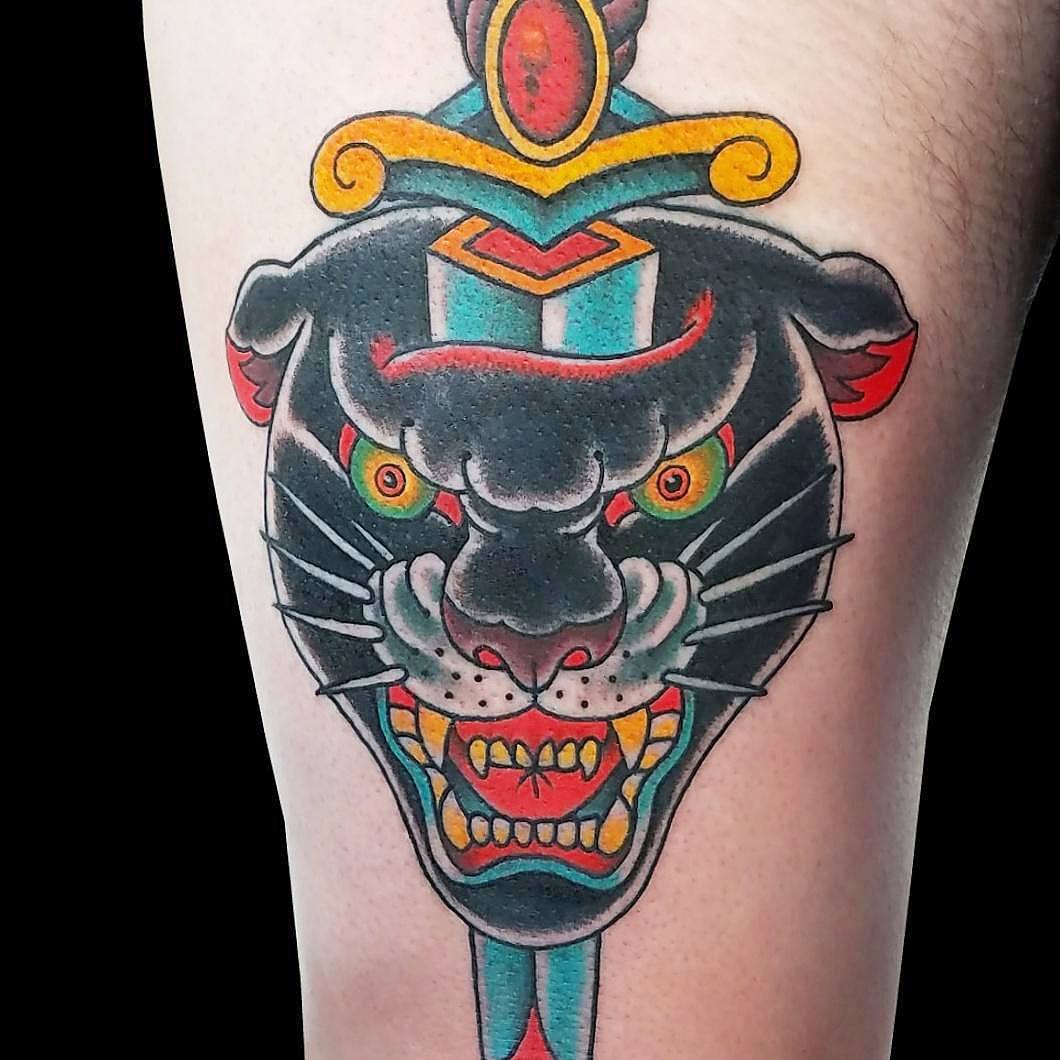 Trad Tattoo пантера