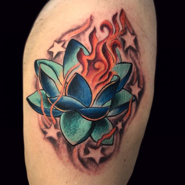 Burning Flame Tattoo 66