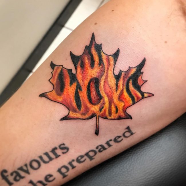 Burning Flame Tattoo 73