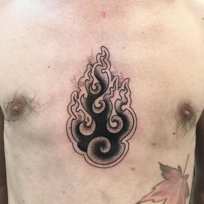 Burning Flame Tattoo 75