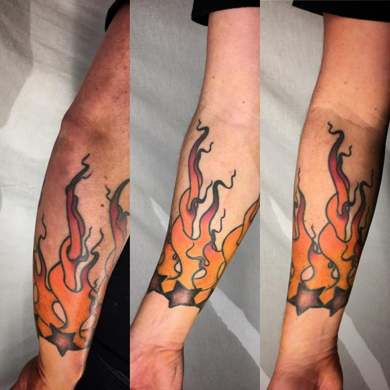 Burning Flame Tattoo 85