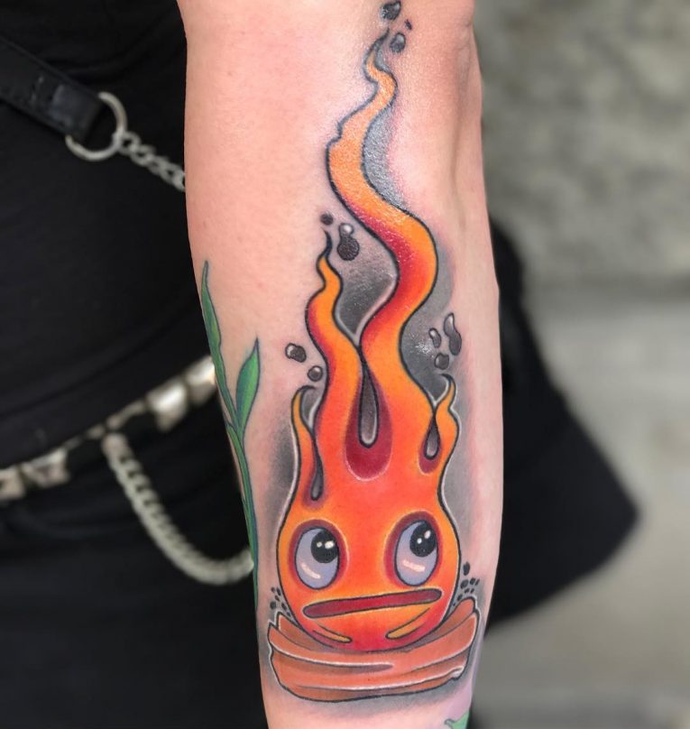 Burning Flame Tattoo 87