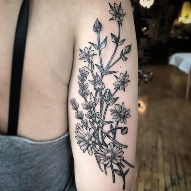 Daisy Flower Tattoo 66