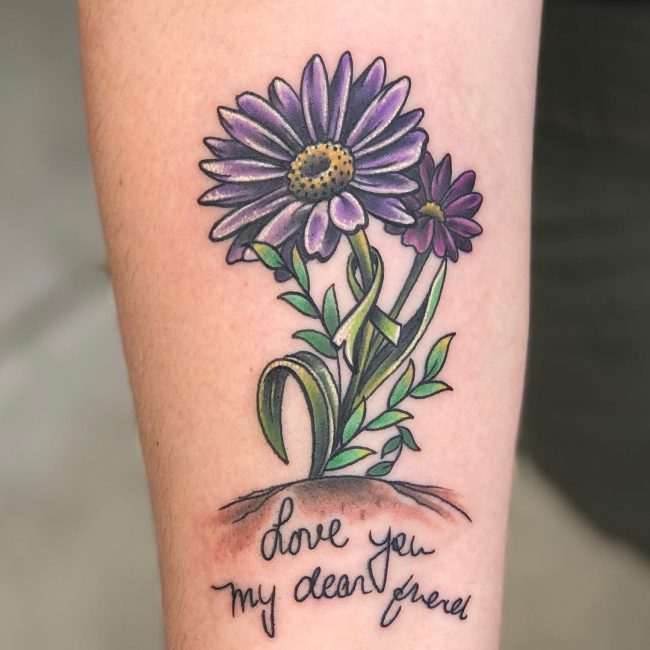 Daisy Flower Tattoo 68
