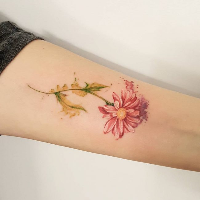 Daisy Flower Tattoo