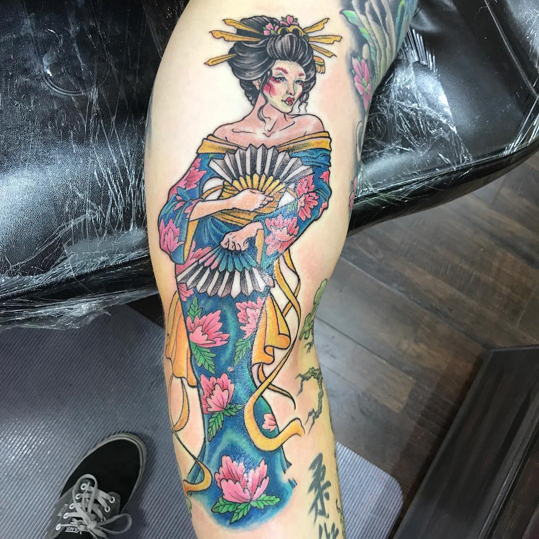 70+ Colorful Japanese Geisha Tattoos - Meanings And Designs (2019)