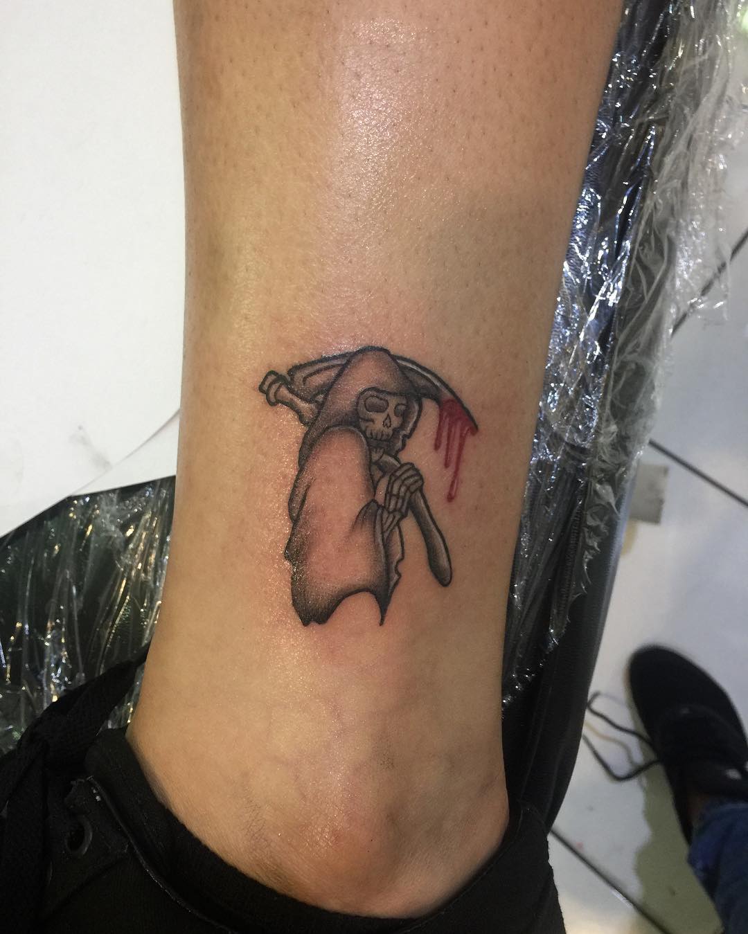grim reaper scythe tatto